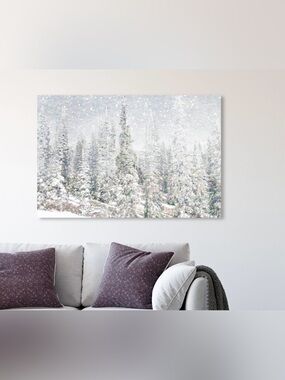 Oliver Gal Magic Snow Trees Wall Canvas